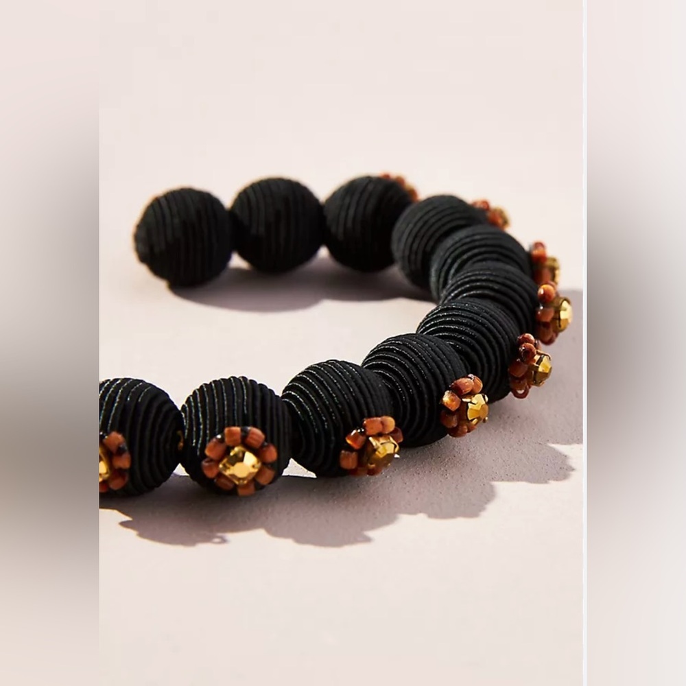 Anthropologie Suzanna Dai Beaded Floral Cuff NWOT! - Picture 1 of 11